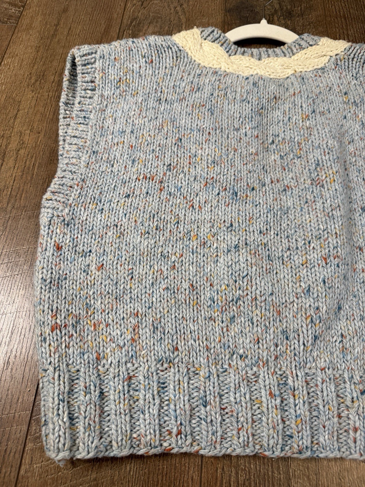 Liz Claiborne Vtg Wool Blend Knit Blue Yellow Argyle Sweater Vest Sz M