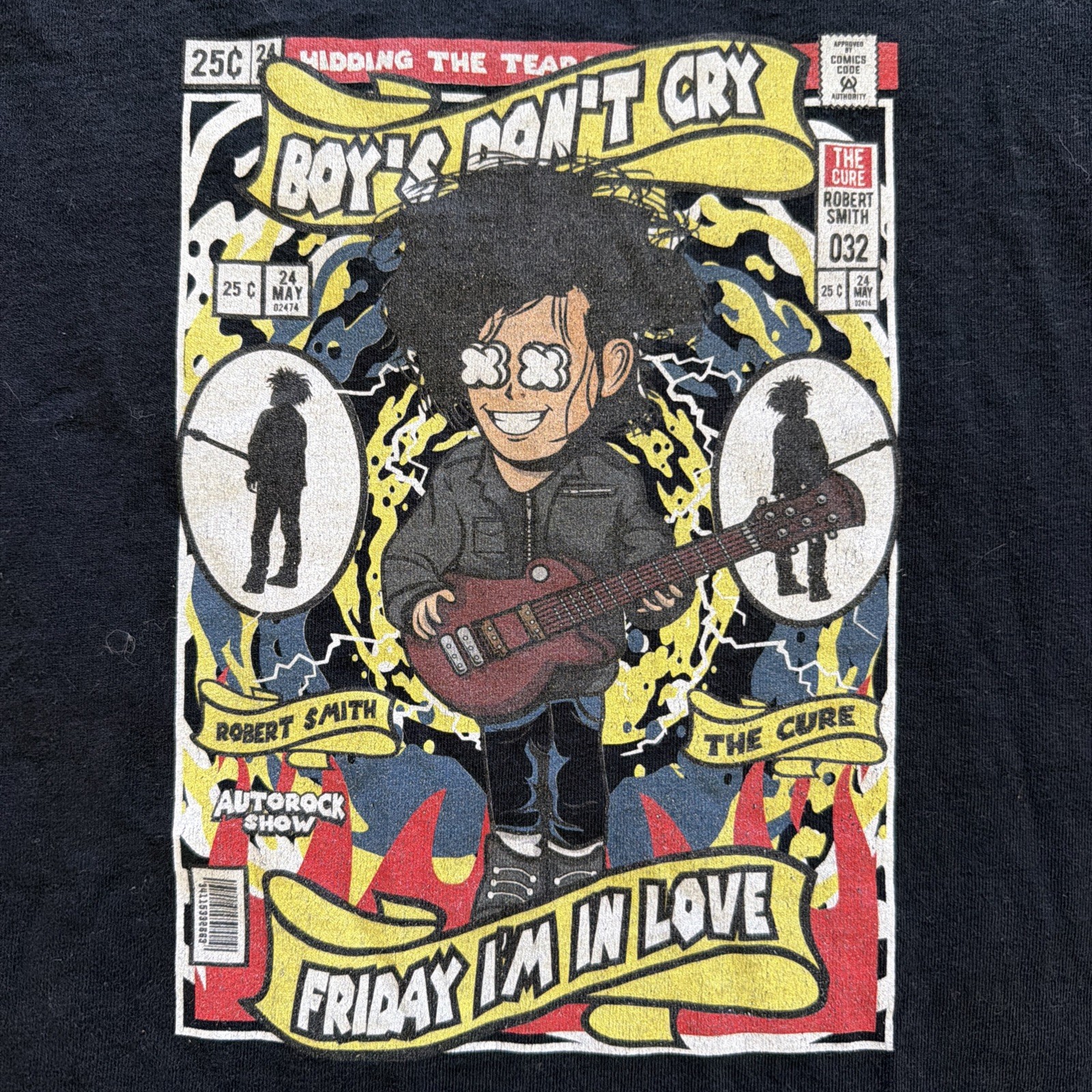 The Cure T-Shirt Mens Small AutoRock Show Boy’s Don’t Cry Robert Smith Band Tee