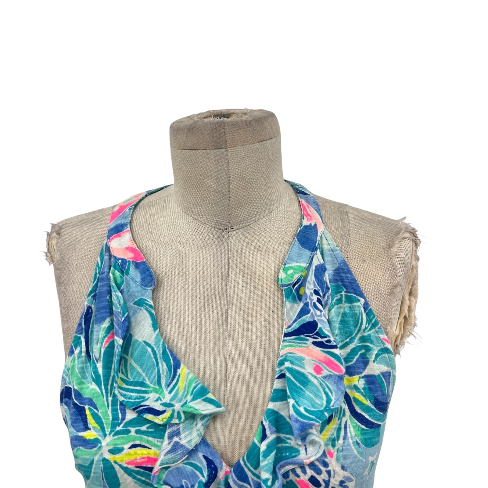 Lilly Pulitzer Shay Dress Bennett Blue Celestial Seas Starfish Print Size Small