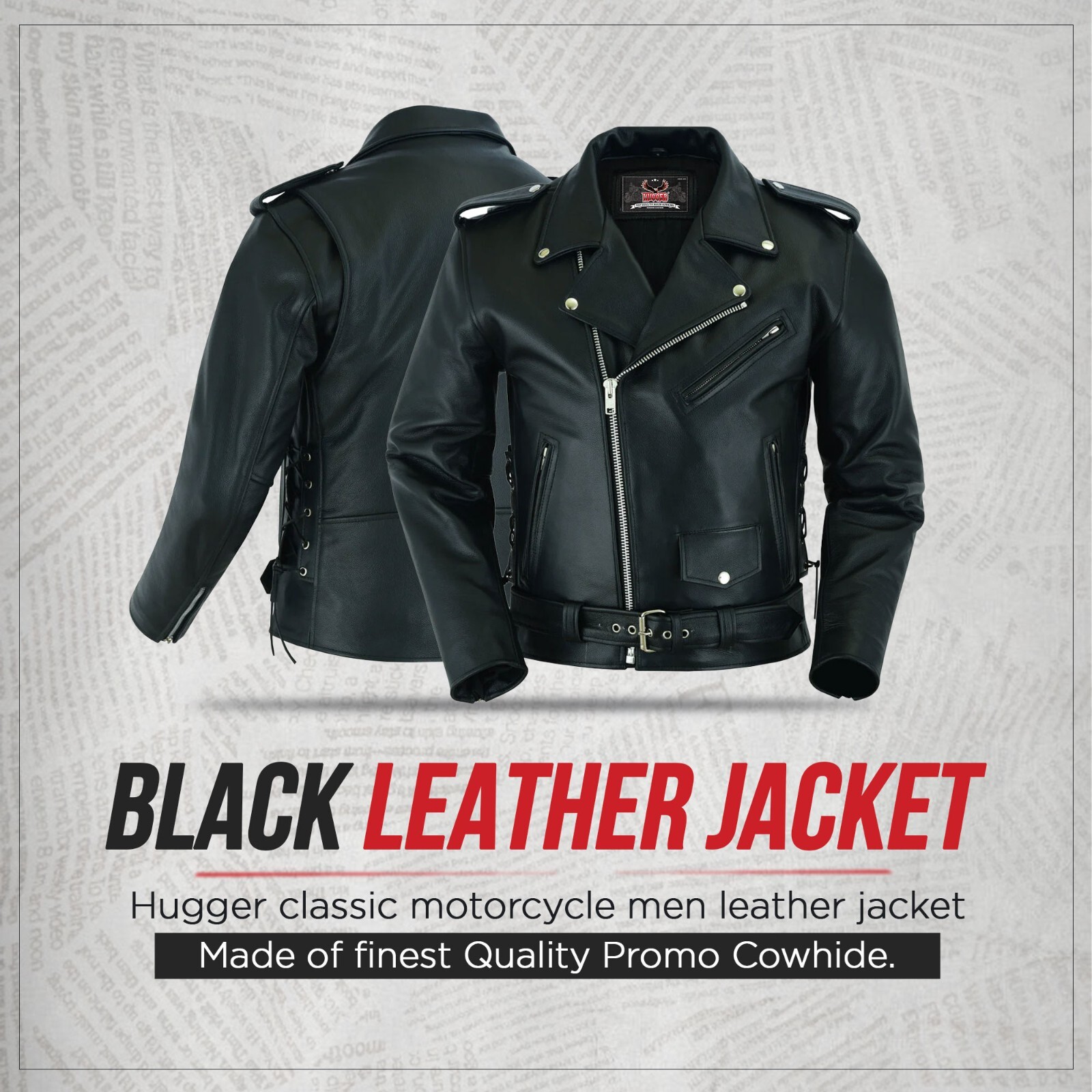 Mens Brando Premium Leather Jacket Motorcycle Perfecto Black Marlon Biker Jacket