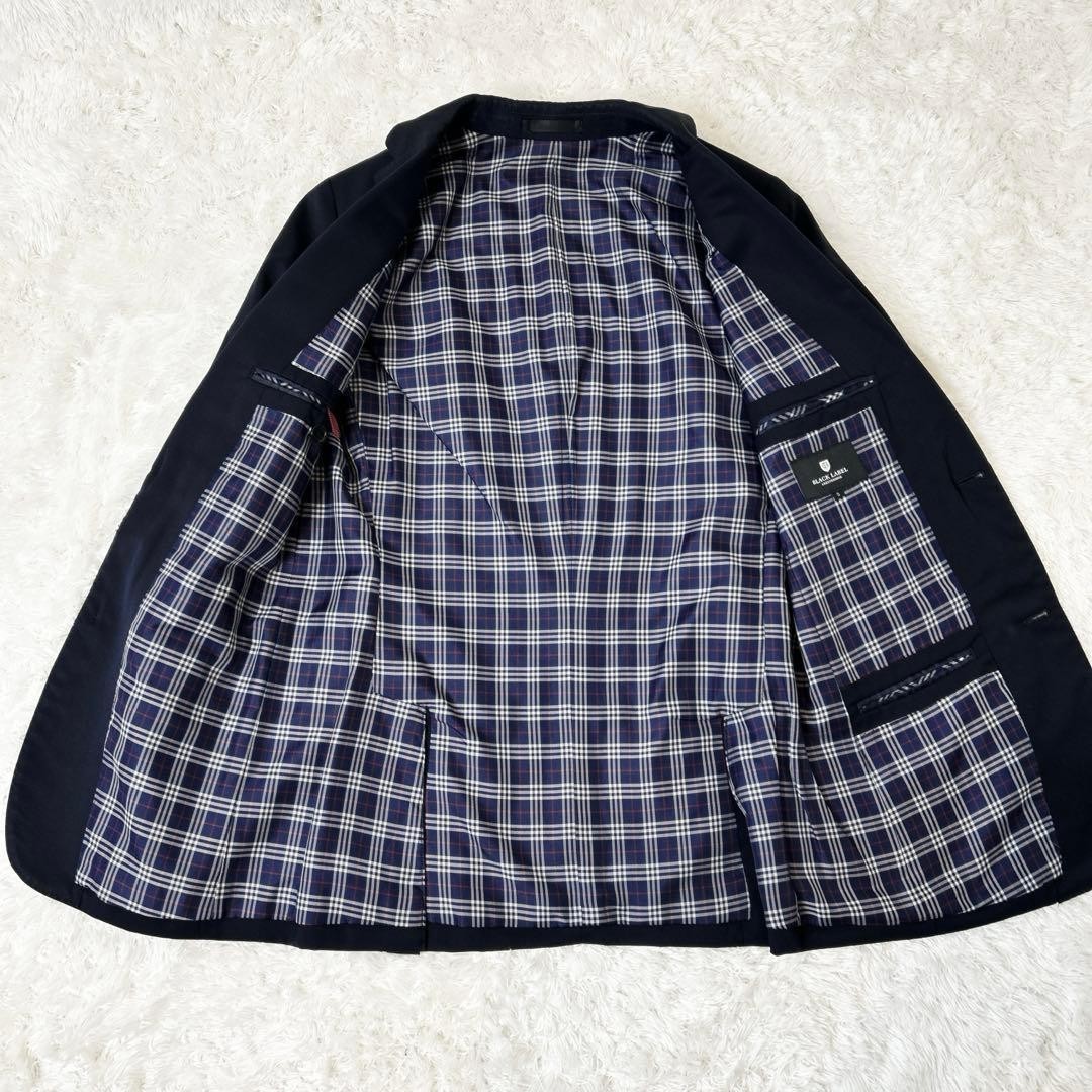 Authentic BLACK LABEL CRESTBRIDGE Wool Blue Tailored Jacket Pre Owned Condition