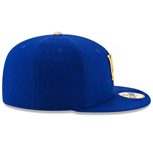 New Era Kansas City Royals Blue Fitted Hat MLB 2017 Authentic ALT Gold logo Cap
