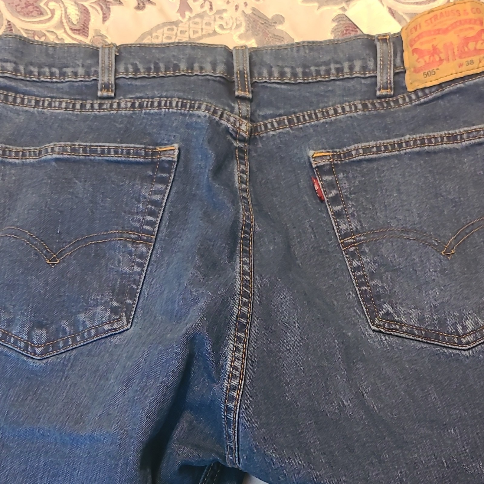 Levi’s 505 500 Series Men’s Blue Medium Wash Straight Fit 5-Pocket Jeans