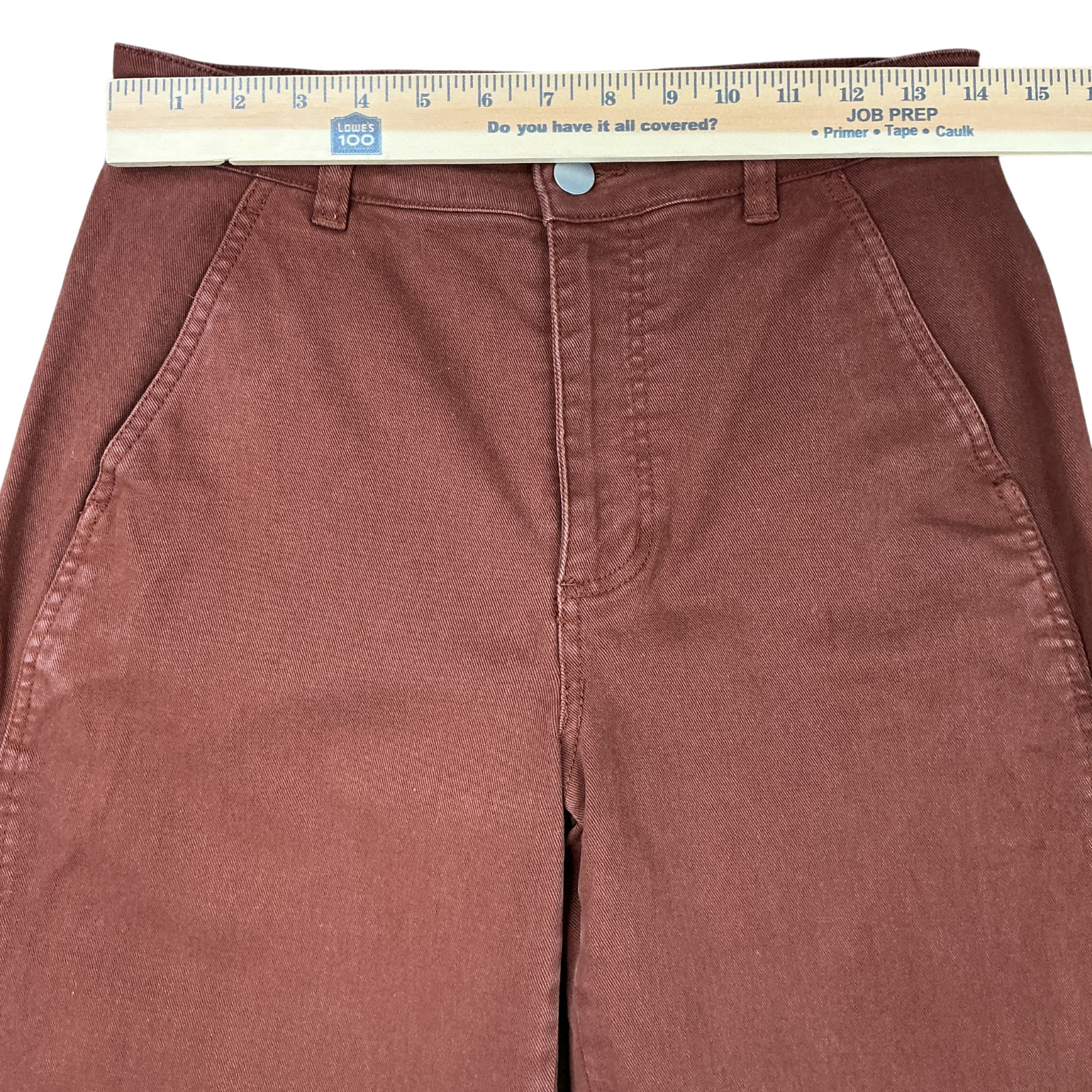 Everlane The Utility Barrel Pants Womens sz 4 Denim Jeans Rosewood Brown Organic