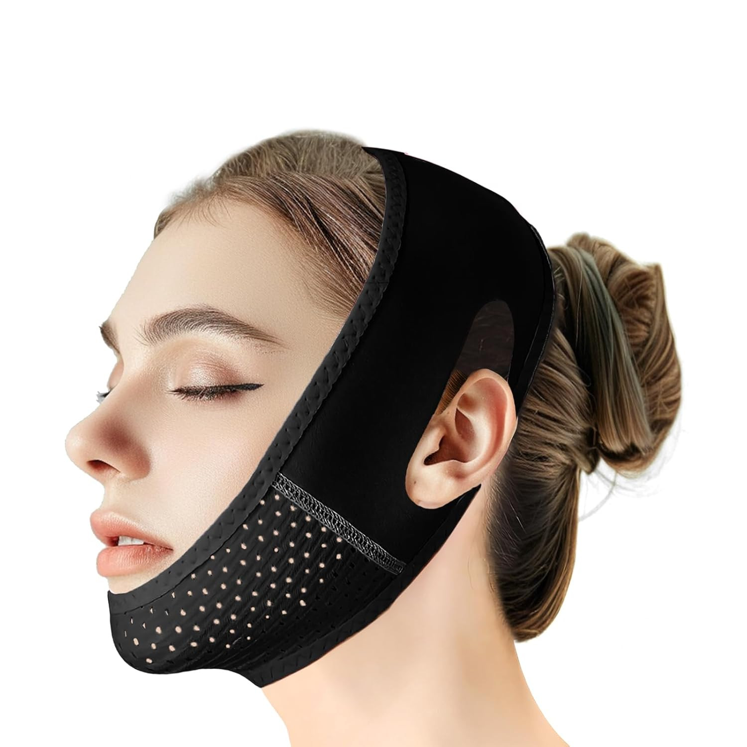 Reusable V Line Lifting Mask with Chin Strap, V Shaped Face Mask for Sagging, Ja