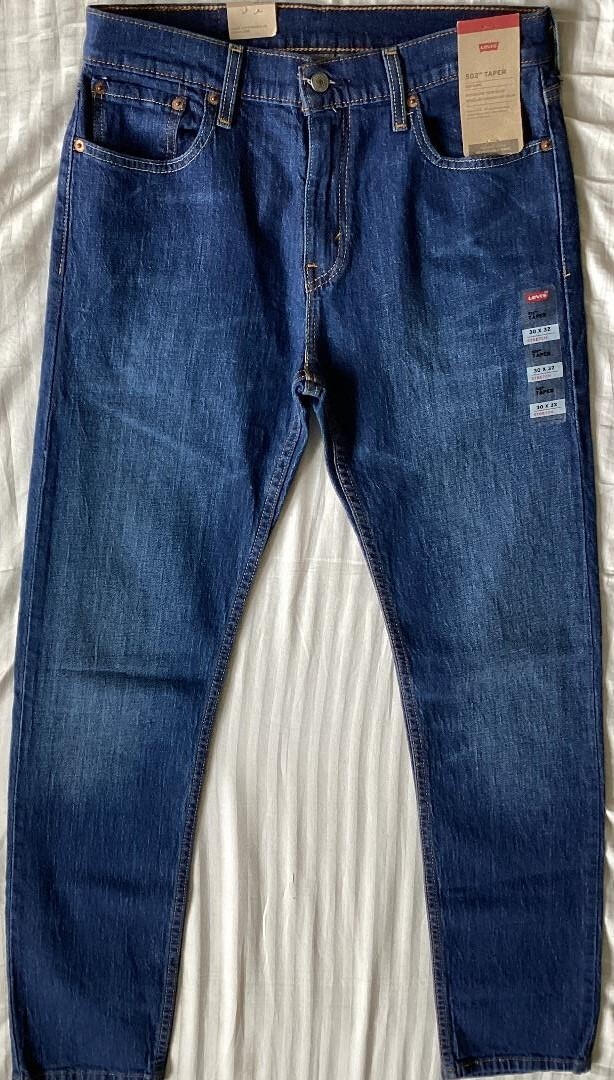 Levi’s Men’s 502 TAPER FIT 1168 Dark Blue Size 30X32 ECO STRETCH NEW $70