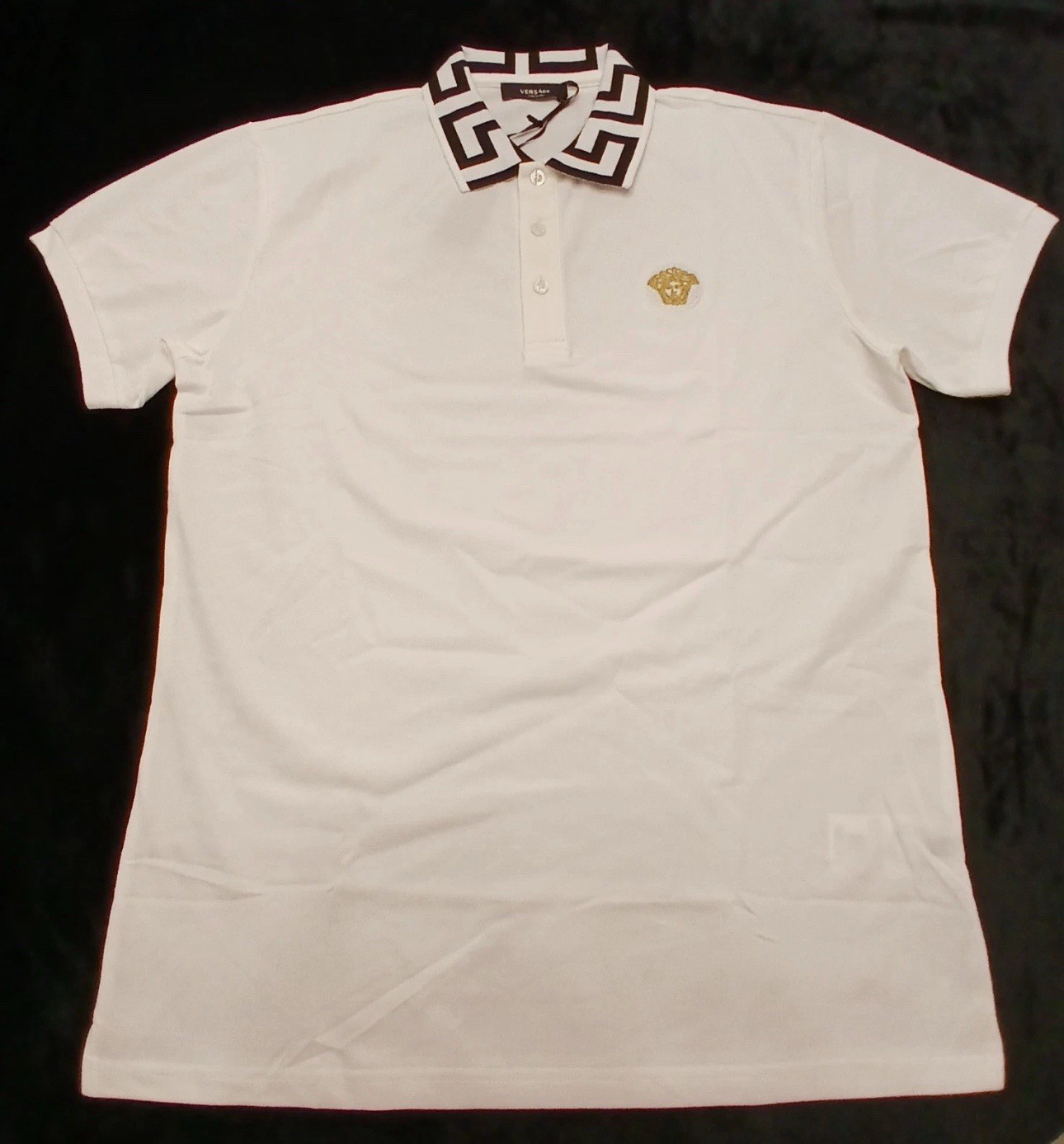 Versace Men’s Polo Shirt White, Large