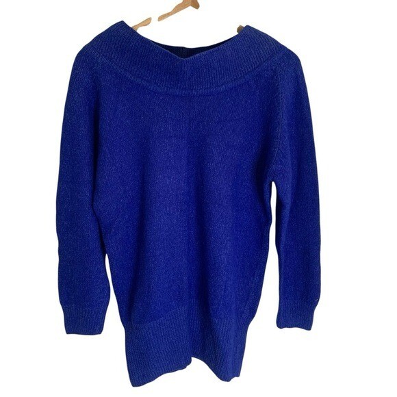 Vintage MAINFRAME Royal Blue Sweater Silk Nylon Angora Material Size Small