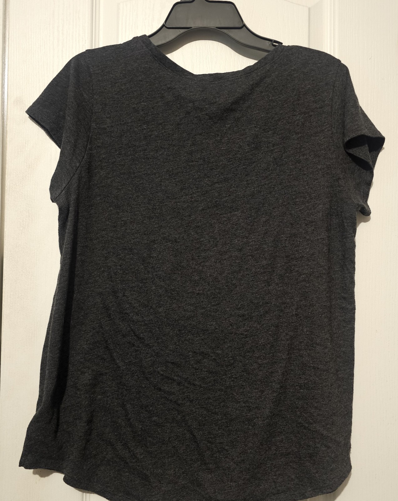Lucky Brand Women’s Gray Graphic Print Scoop Neck Tee Love Our Planet Be Kind L