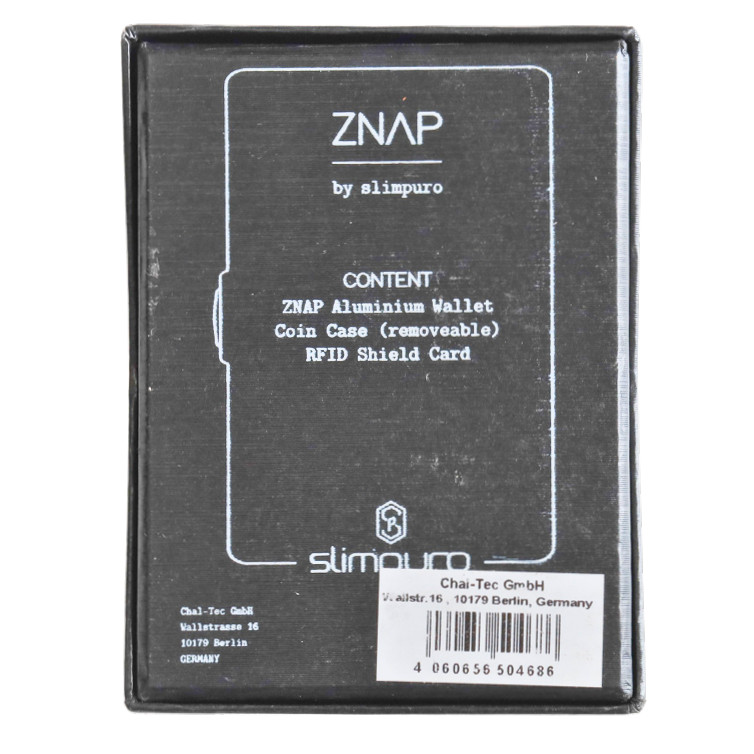 ZNAP RFID Blocking Slim Brown Leather Aluminum Wallet – 12 Card – Air Tag Pocket