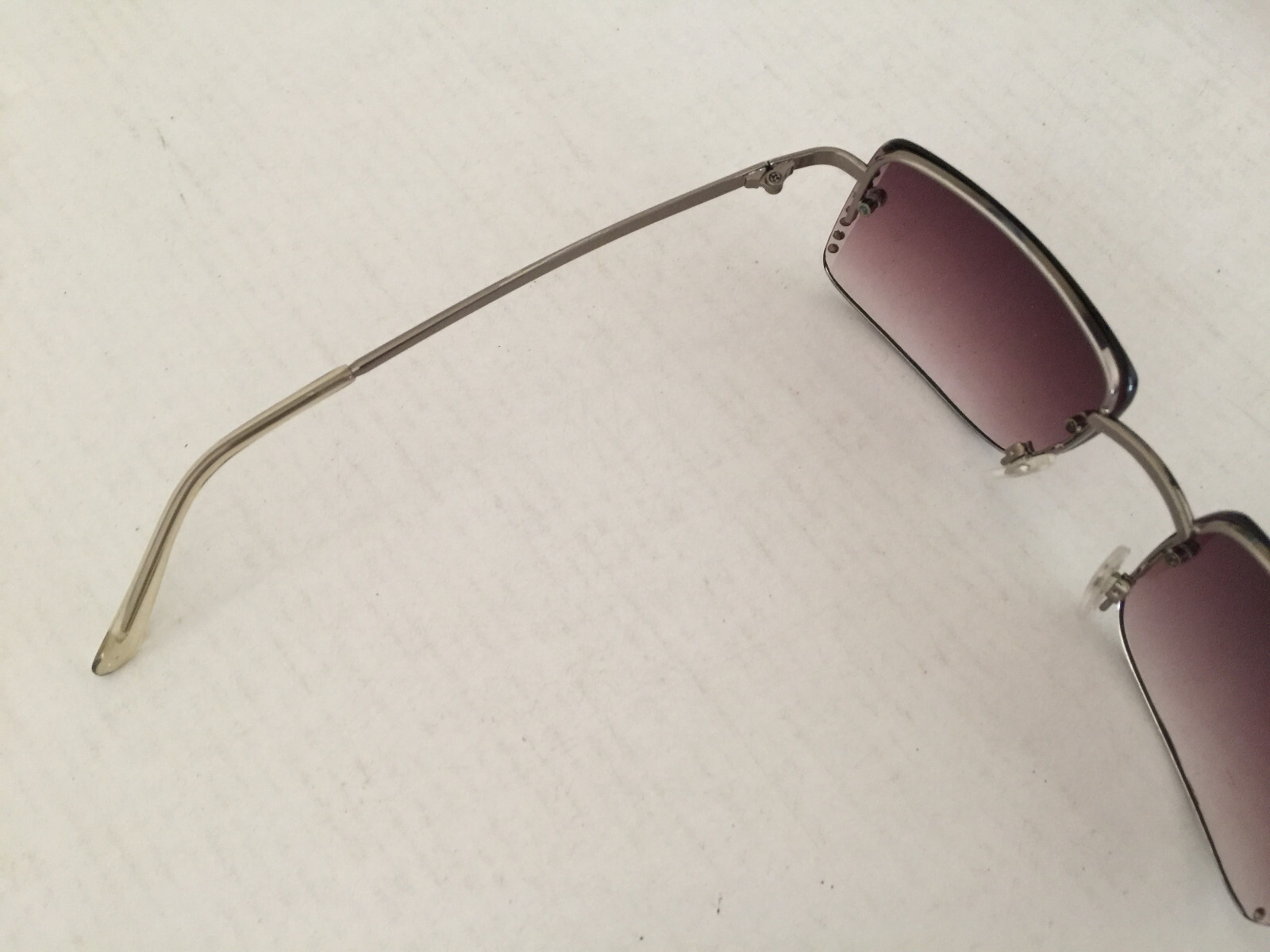 Gloria Vanderbilt Sunglasses metal Semi Rim square gray purple grad 54[] 17 135