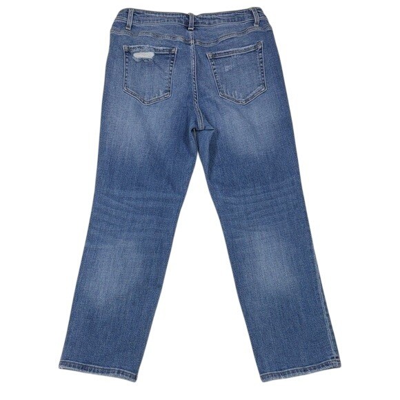 Flying Monkey Womens Straight Leg Distressed Medium Wash Jeans F5205 Size 30