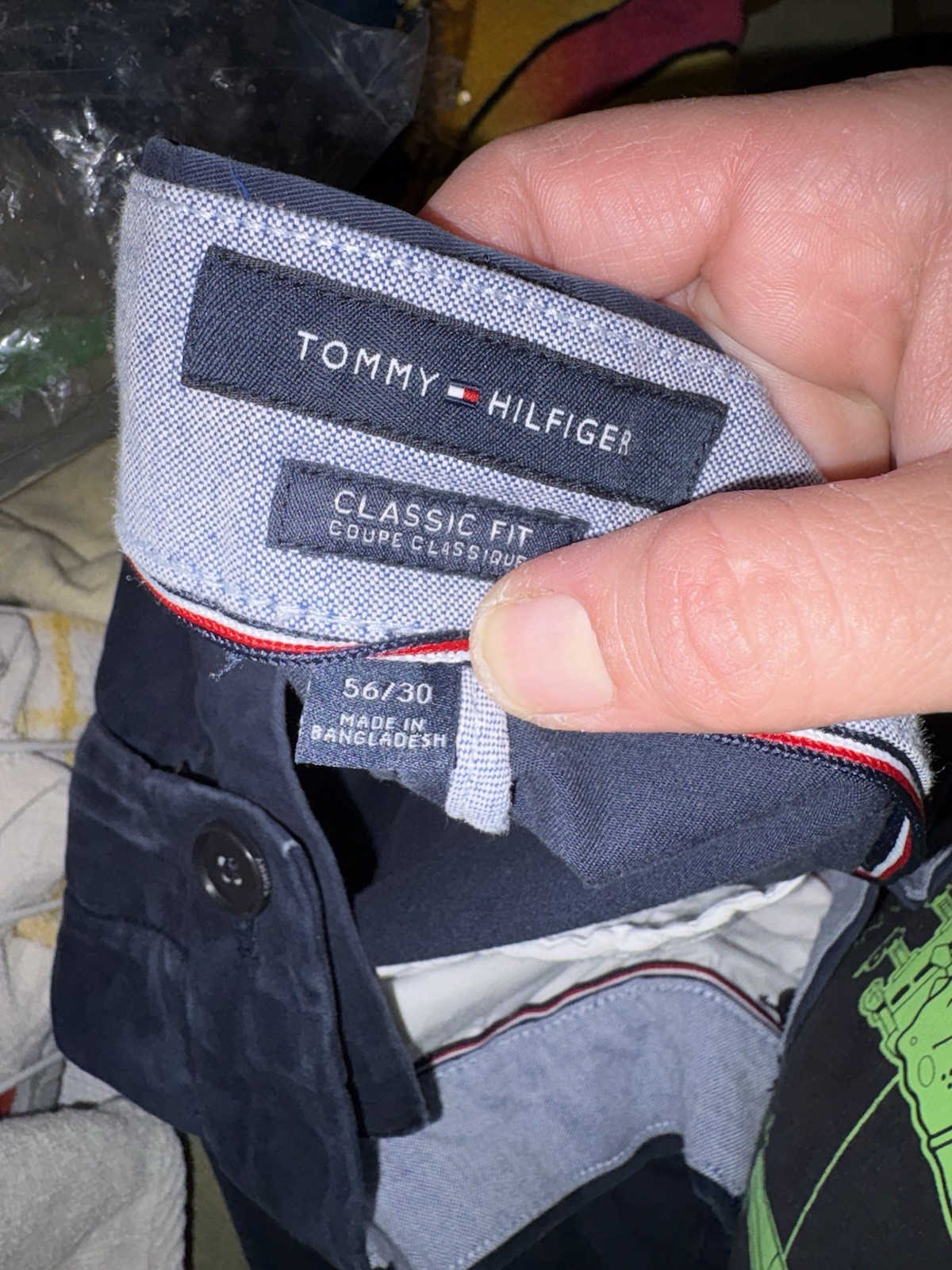 Tommy Hilfiger Classic Fit Chino Pants Lot 2 Men’s 58×32 Navy Khaki Big Tall