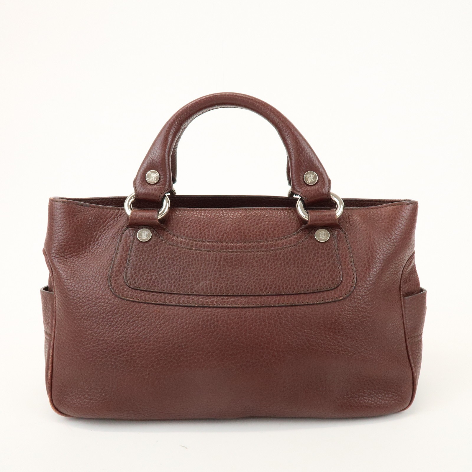 CELINE Leather Boogie Bag Hand Bag Tote Bag Brown Authentic Used F/S