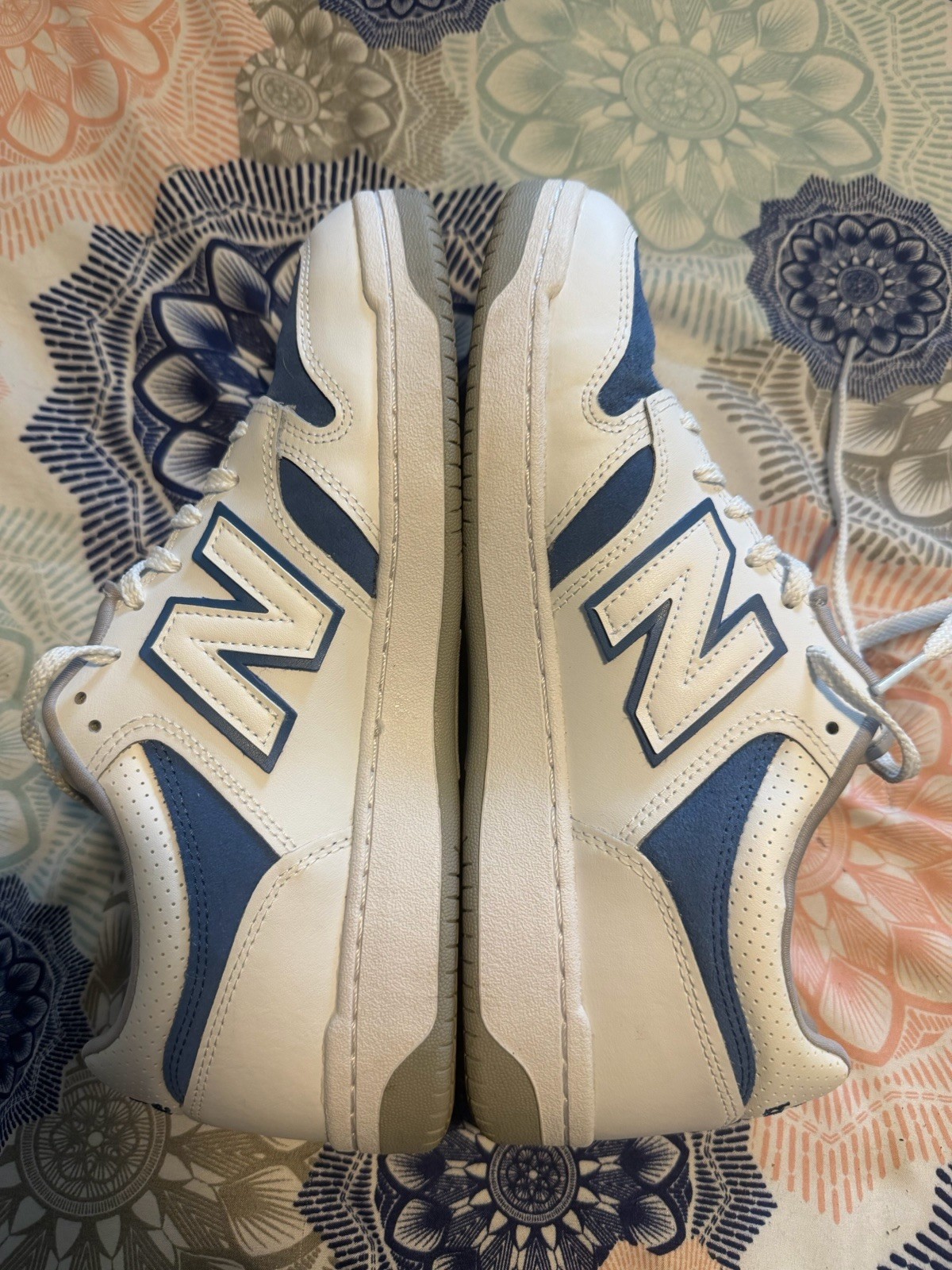 New Balance 480 White Royal Blue Suede Mens Size 10