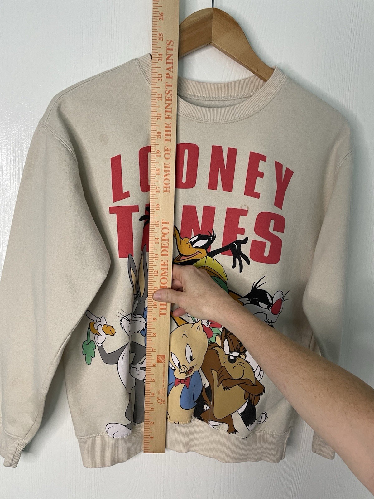 Looney Tunes Sweatshirt Small Crewneck Bugs Bunny Sylvester Taz 2022 Graphic