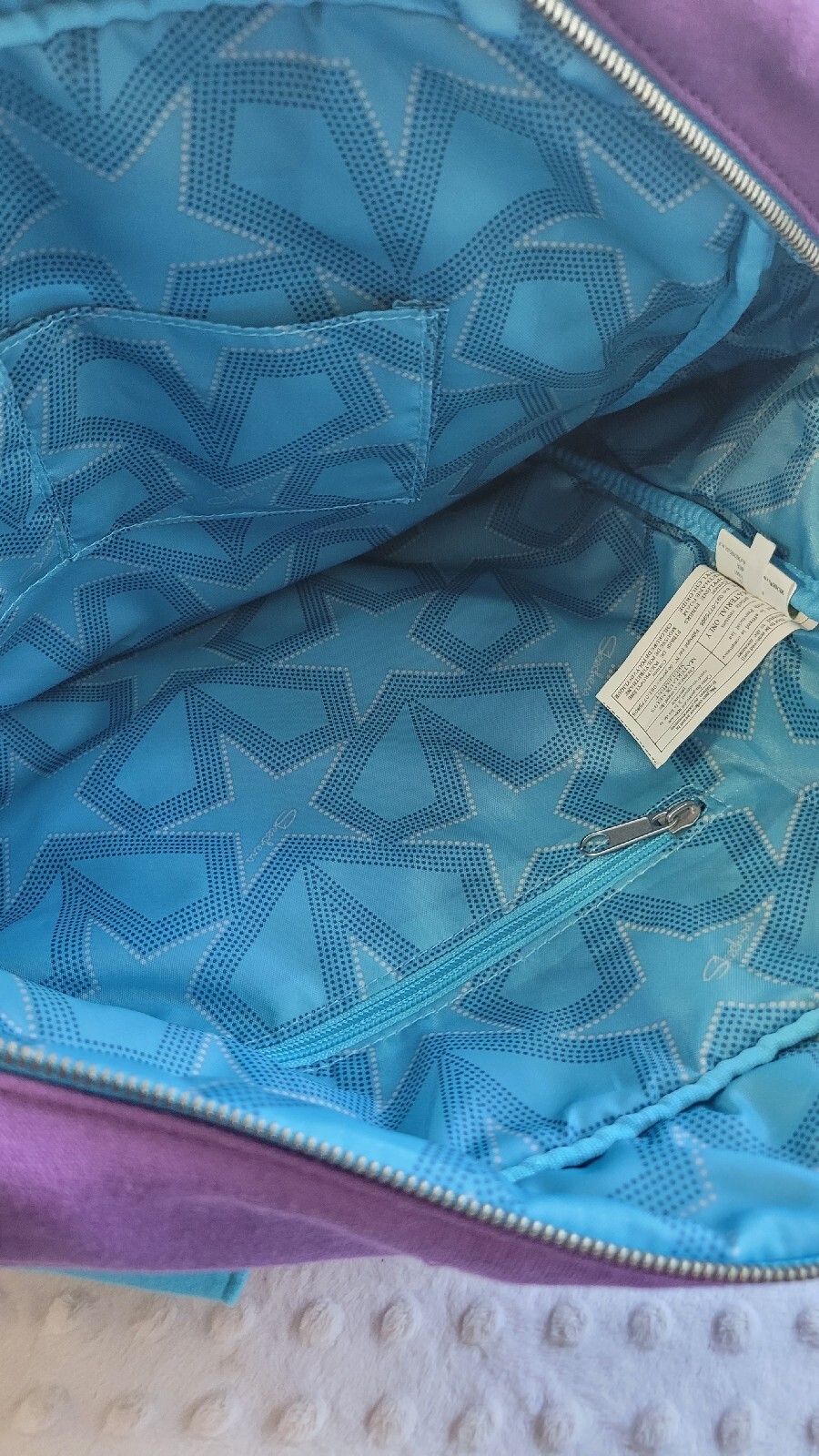 RARE YTK Skechers Purple & Blue Laptop Shoulder Hand Bag Stars Retro COOL!