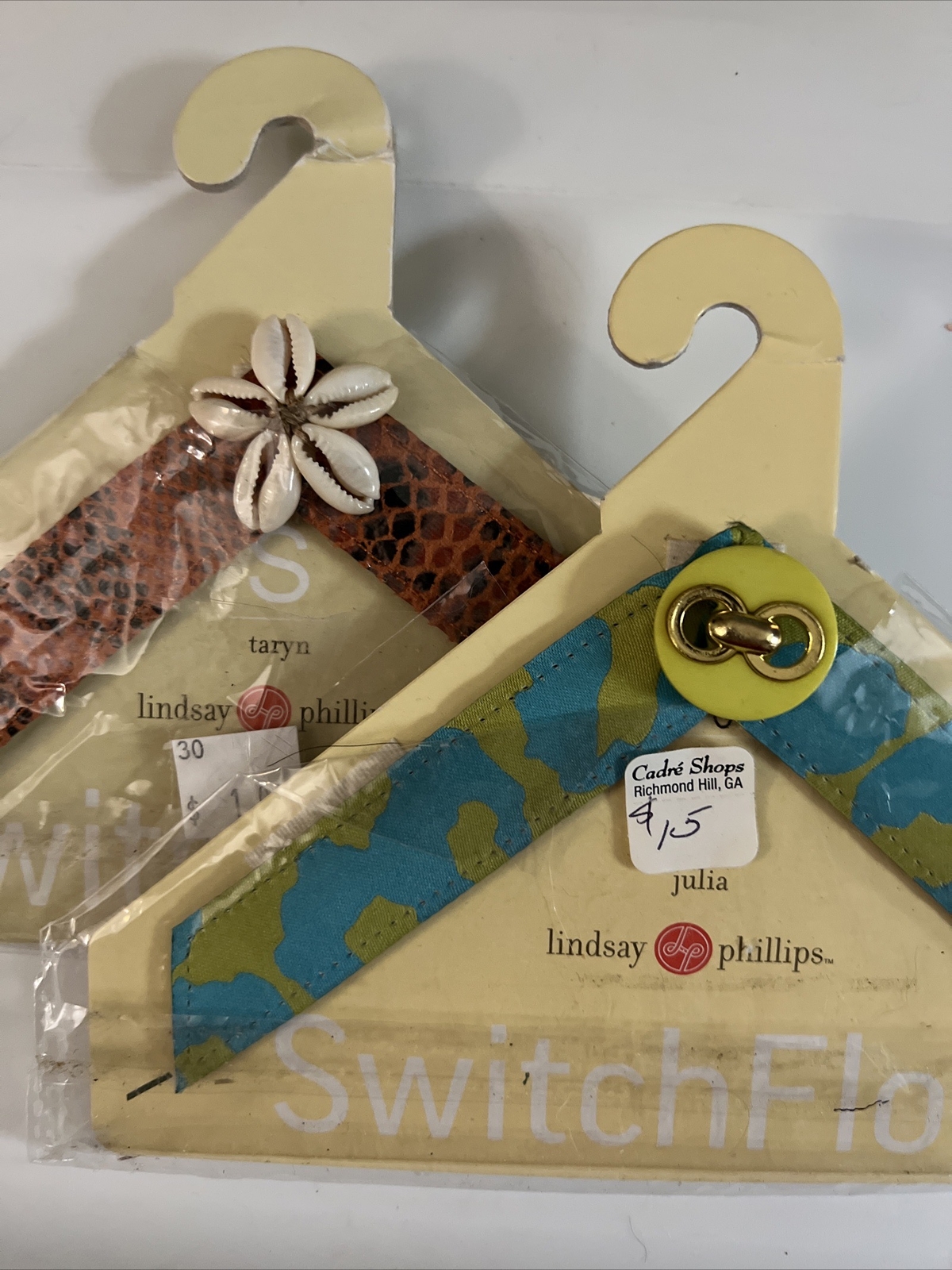 🌺 Lindsay Phillips “U-Pick” Switch-flops Flip Flops Sandal Changeable Straps Sm
