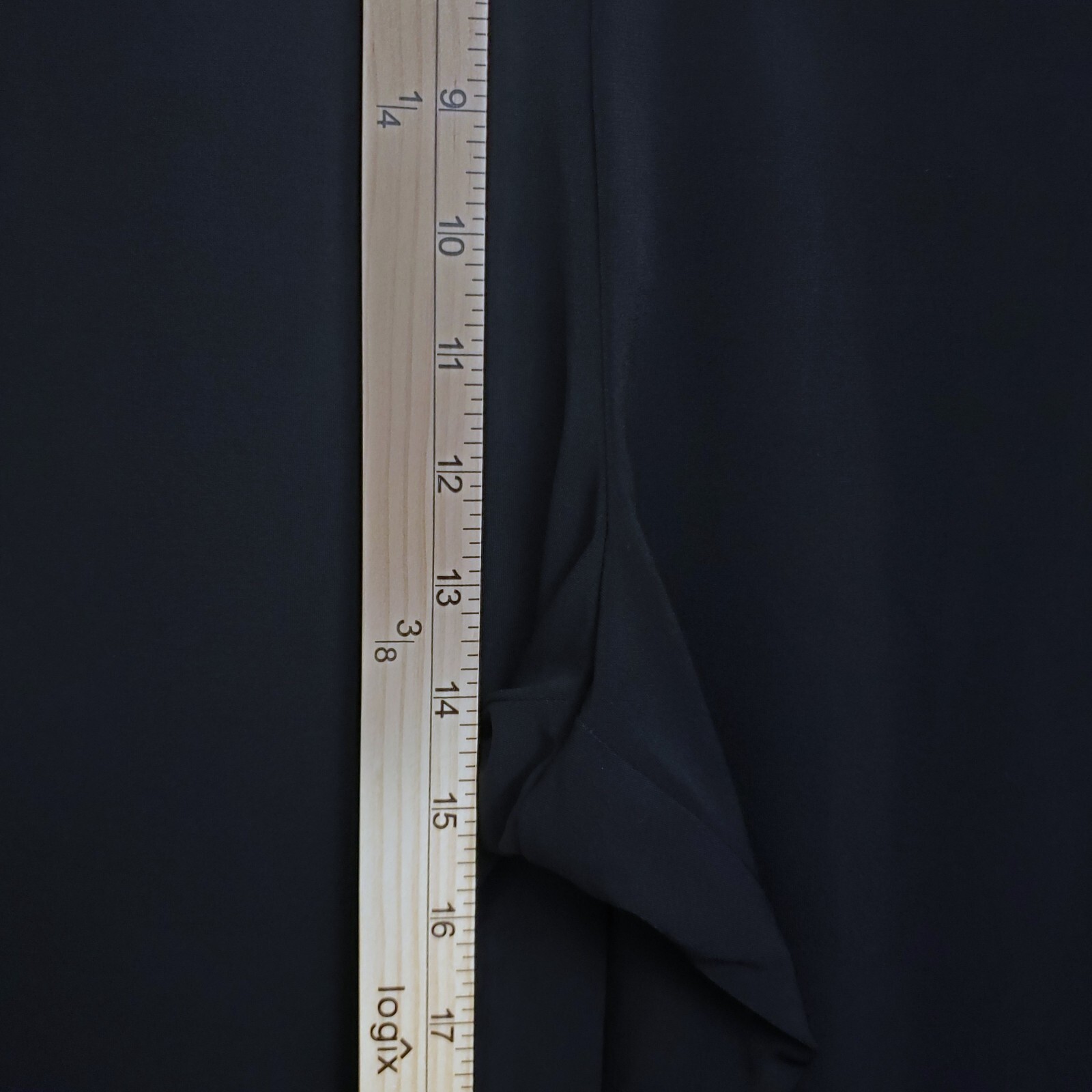 JM Collection Plus 3x Pull On Pants Wide Leg Full Elastic Waistband Deep Black