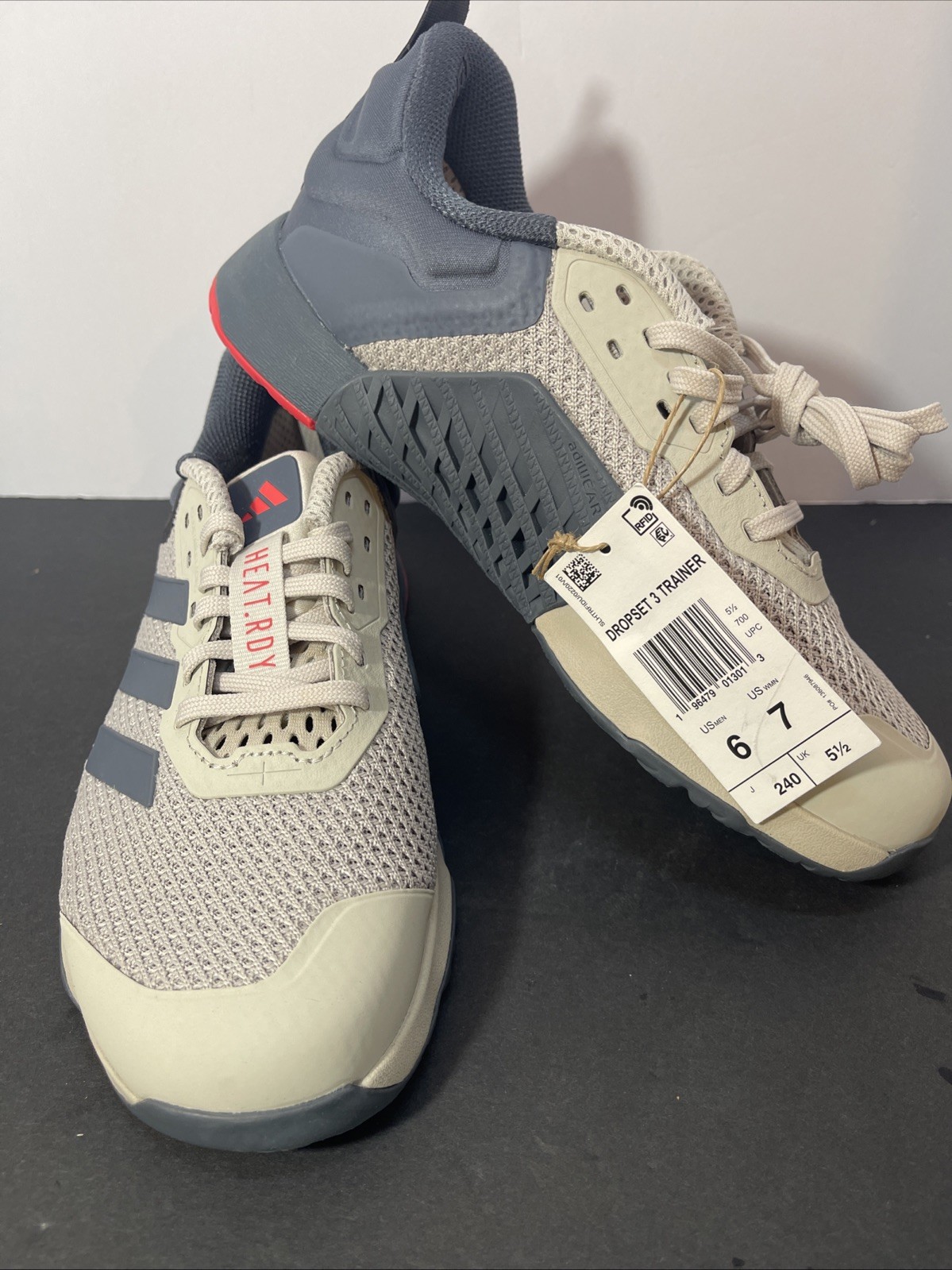 Adidas Dropset 3 Training Shoes Mens 6 Womens 7 Wonder Alumina Onix New