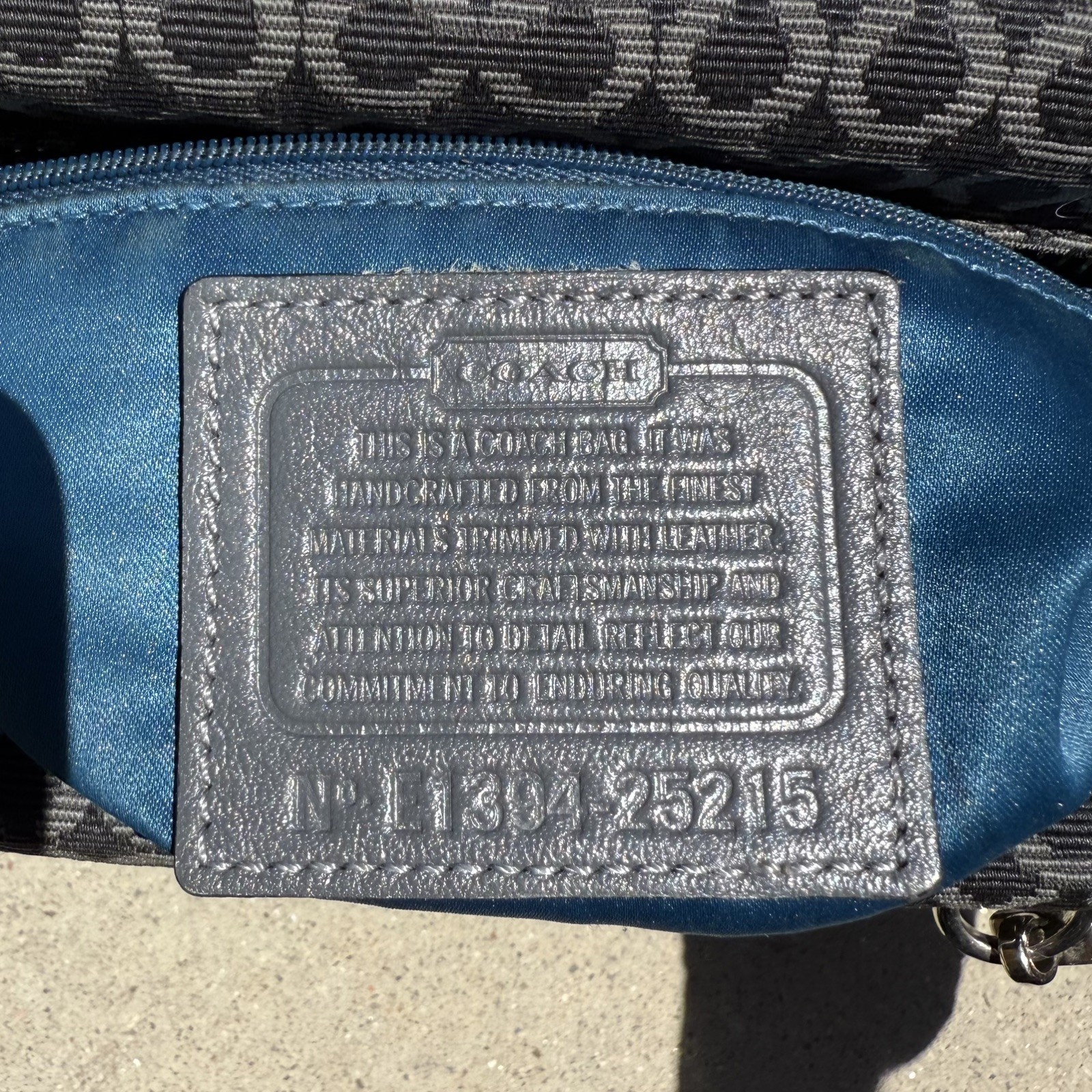 COACH Purse Madison Madeline Satchel/ Black and Grey 25215