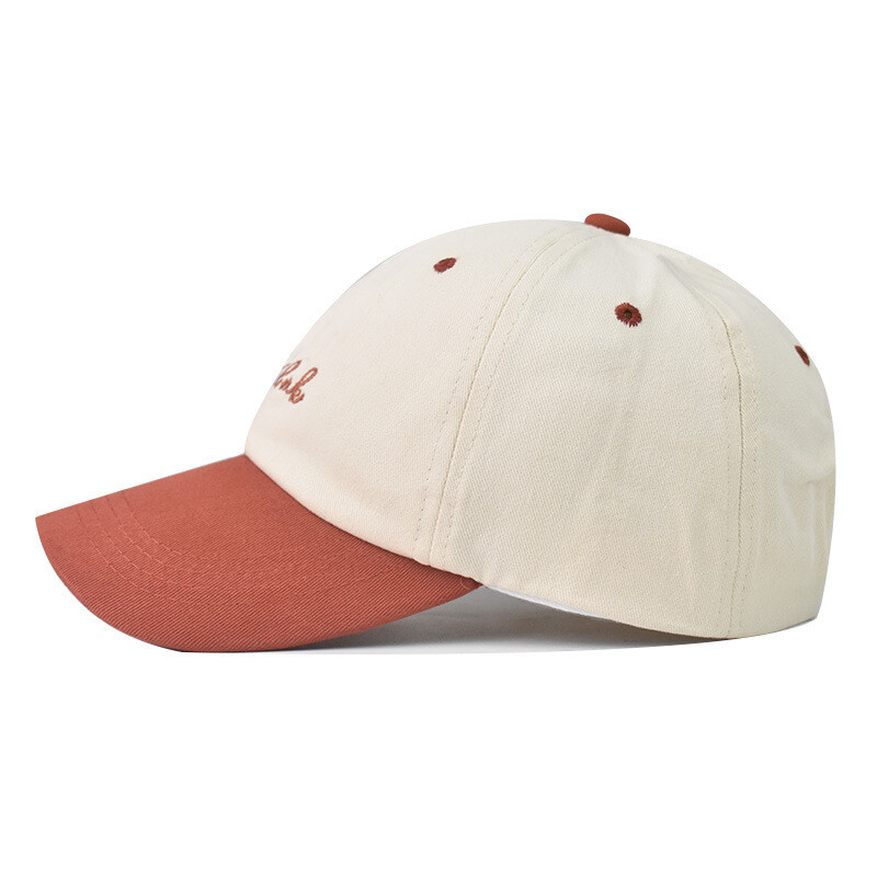Men Women Small Letter Contrast Color Baseball Hat Cotton Personalized Cap