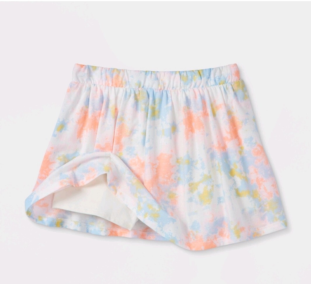 Girl’s Cat & Jack Skort sz S 6/6X Multi Colored Tie Dye New