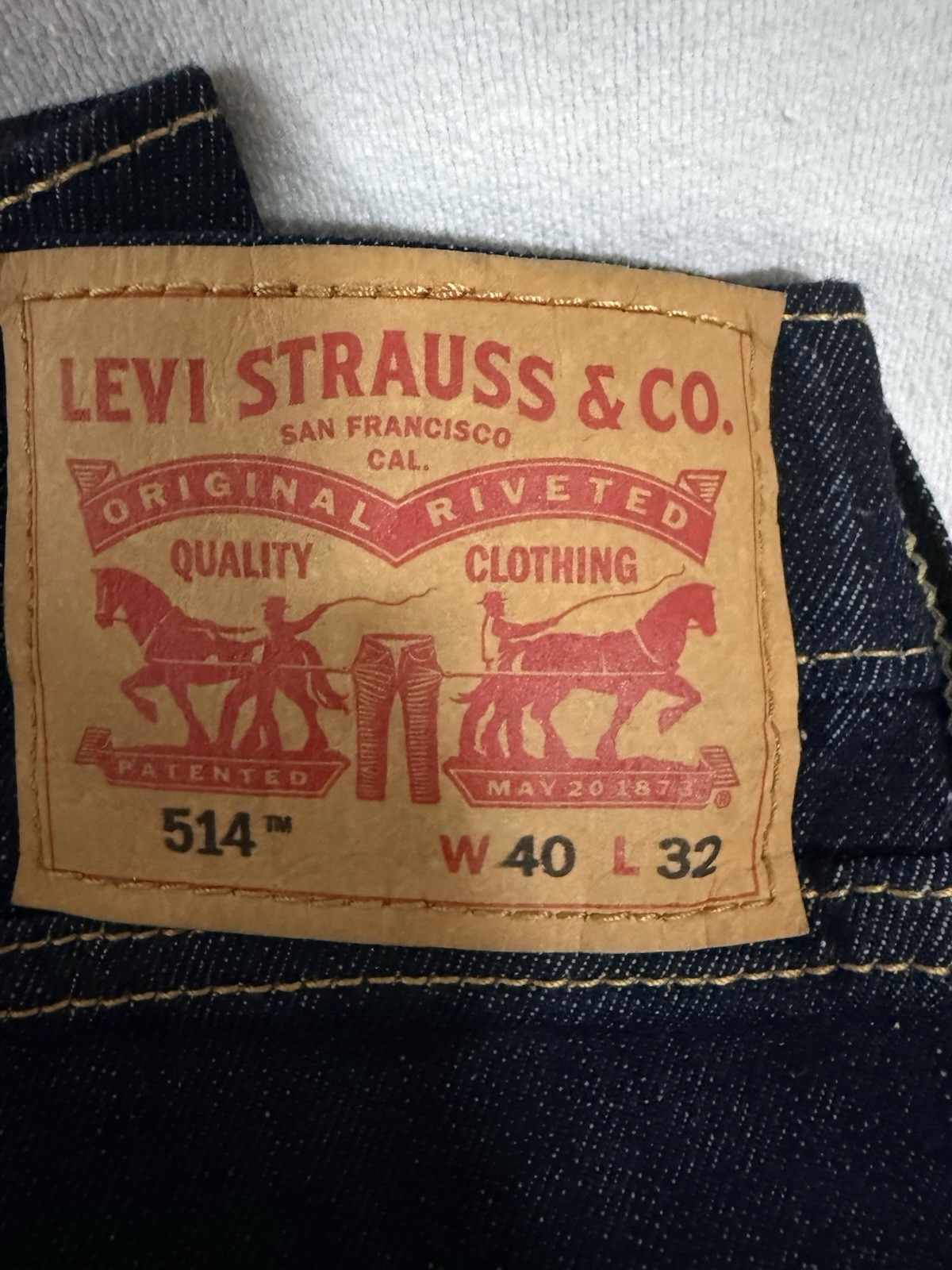 NWT Levi’s Flex 514 Straight Leg Jeans Denim Mens 40×32 Dark Wash Stretch 69.50