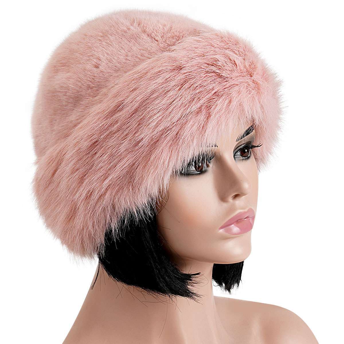Fuzzy Cossack Hat for Womens Winter Fluffy Furry Plush Faux Fur Hats Bucket Hats