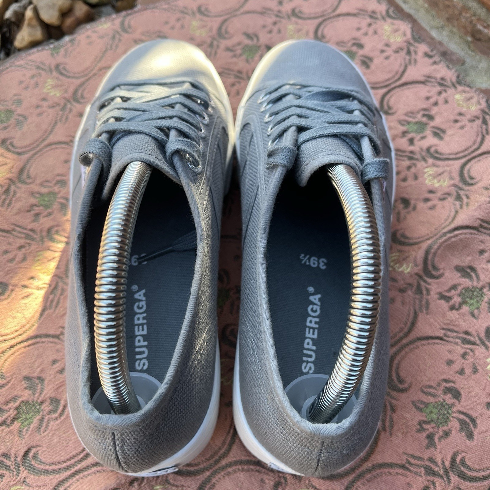 Superga 1.5 in Platform Canvas Sneaker Size 8.5 Gray Women’s Shoes