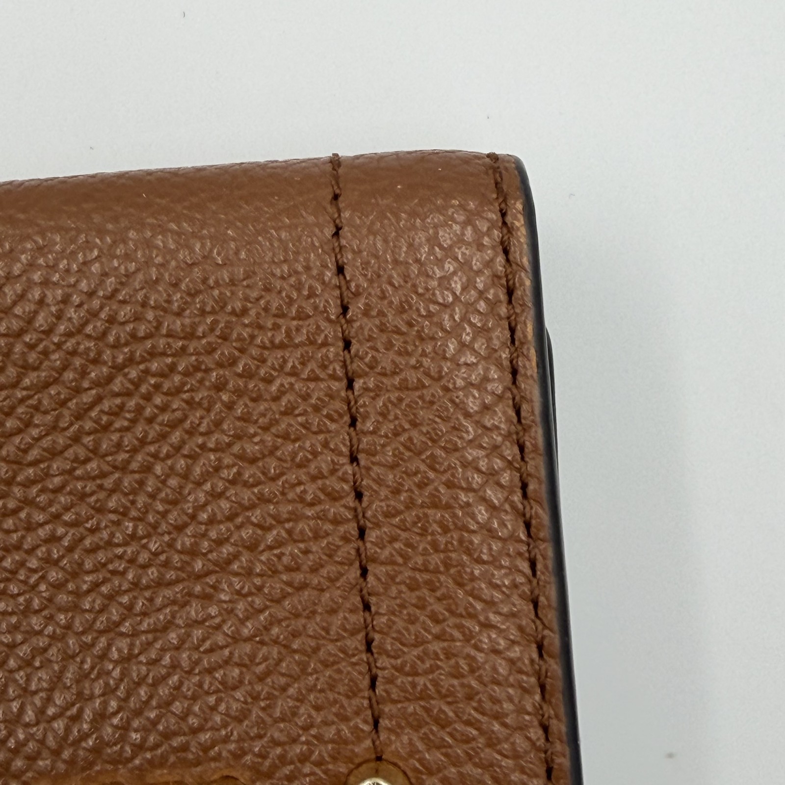 Michael Kors Bifold Wallet Leather Dark Brown Gold Hardware Compact Bangladesh