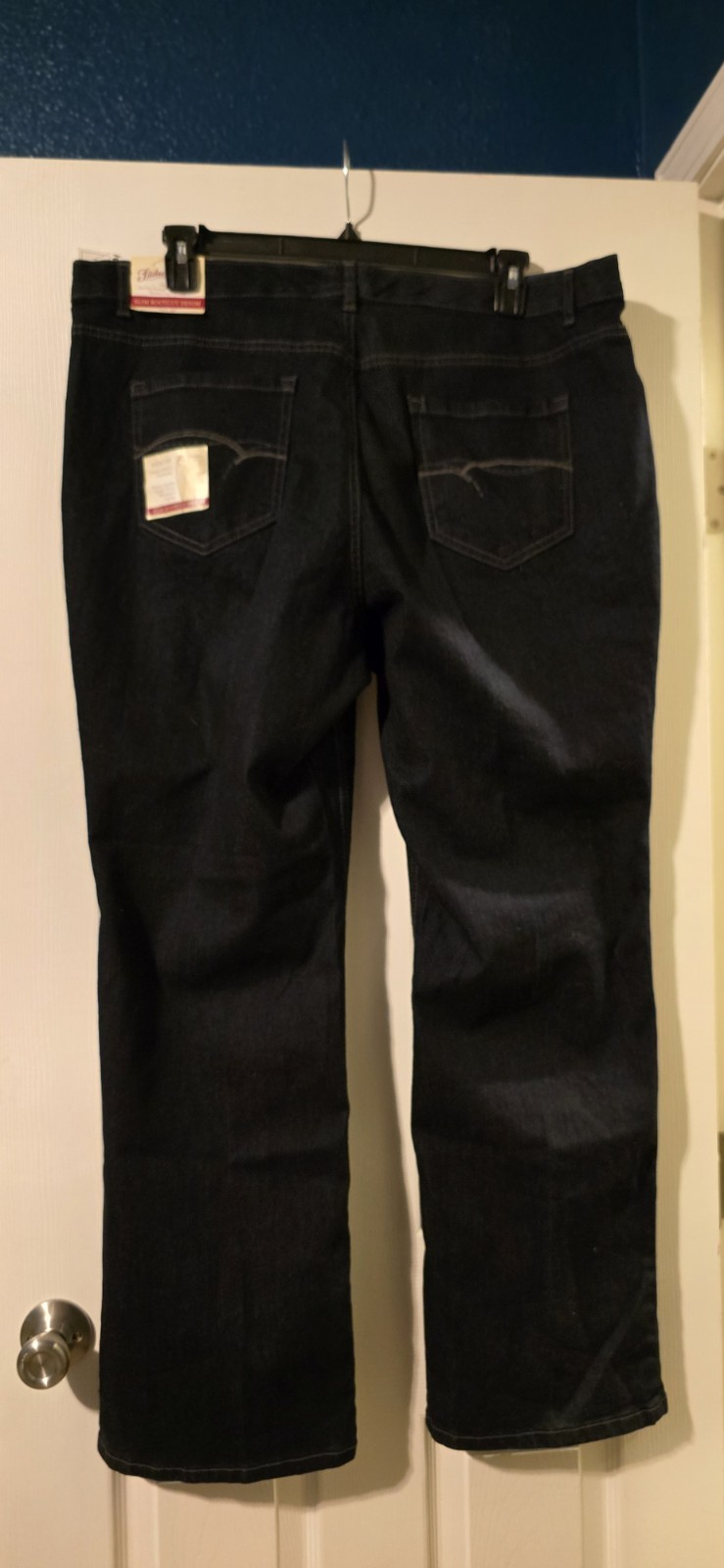 Faded Glory New Fit Slim Bootcut Dark Wash Blue Denim Jeans Women’s Size22w
