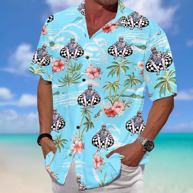 Trump Hawaiian Shirt, Chillin Like A Felon Hawaiian Shirt