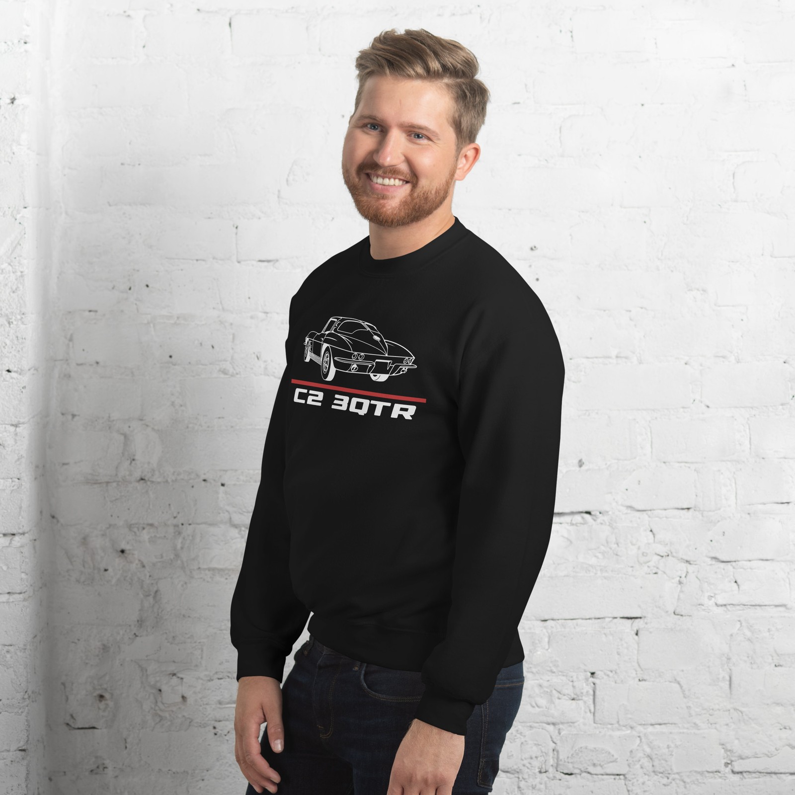 Sweatshirt For Corvette C2 3QTR 1963 Fans