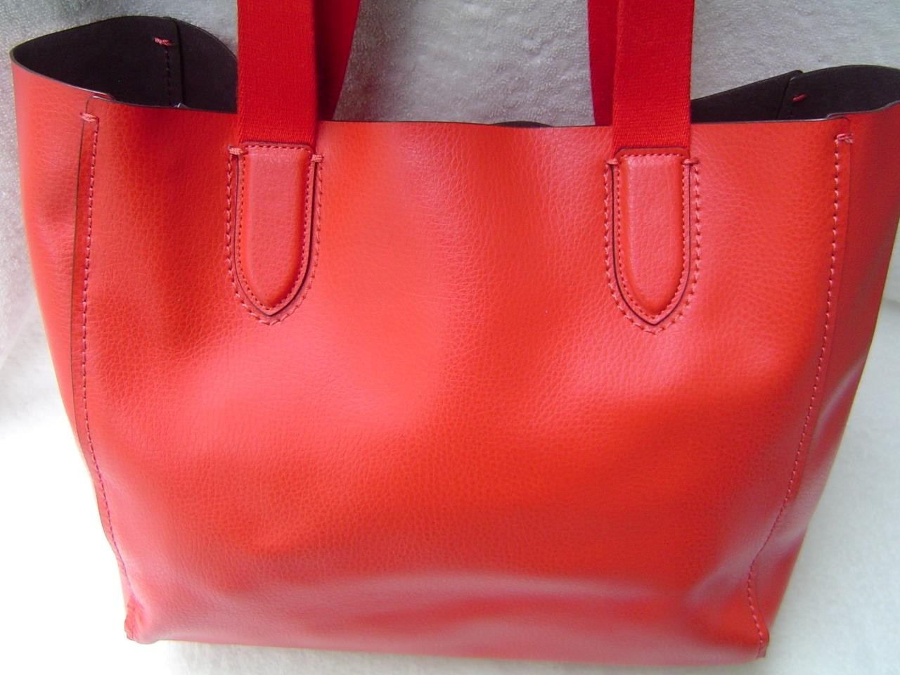 AUTHENTIC COACH RED LEATHER DERBY TOTE #58660 EUC/LN