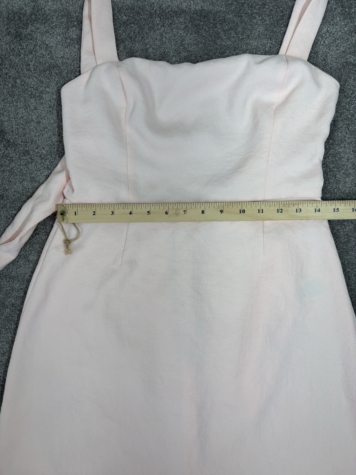 Wilfred Aritzia Open Back Mini Dress Baby Pink Coquette Balletcore Tie Back 8