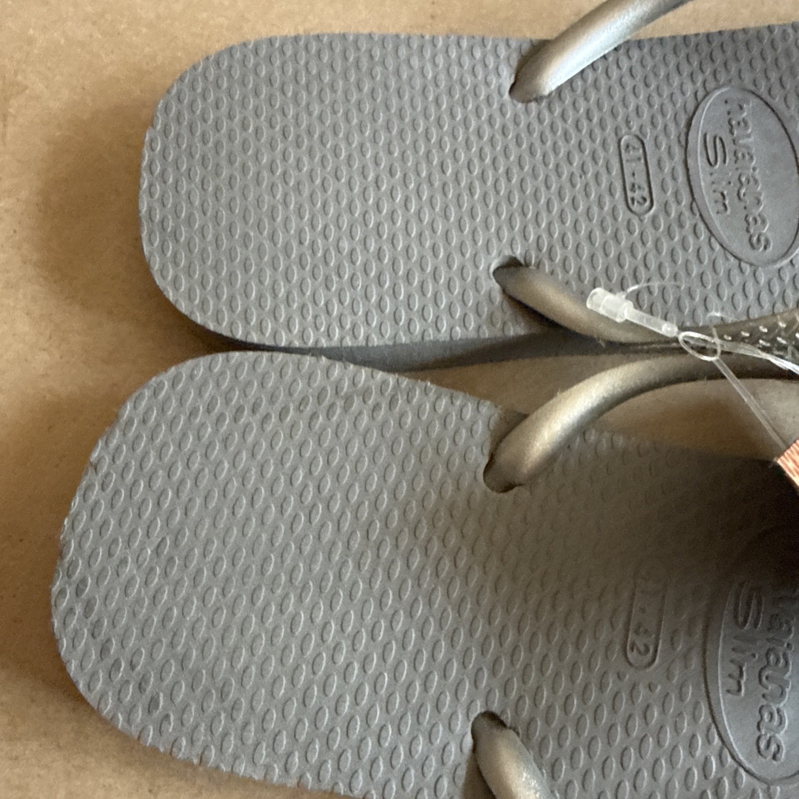 Havaianas Slim Grey Silver Flip Flops EU 41/42 – New