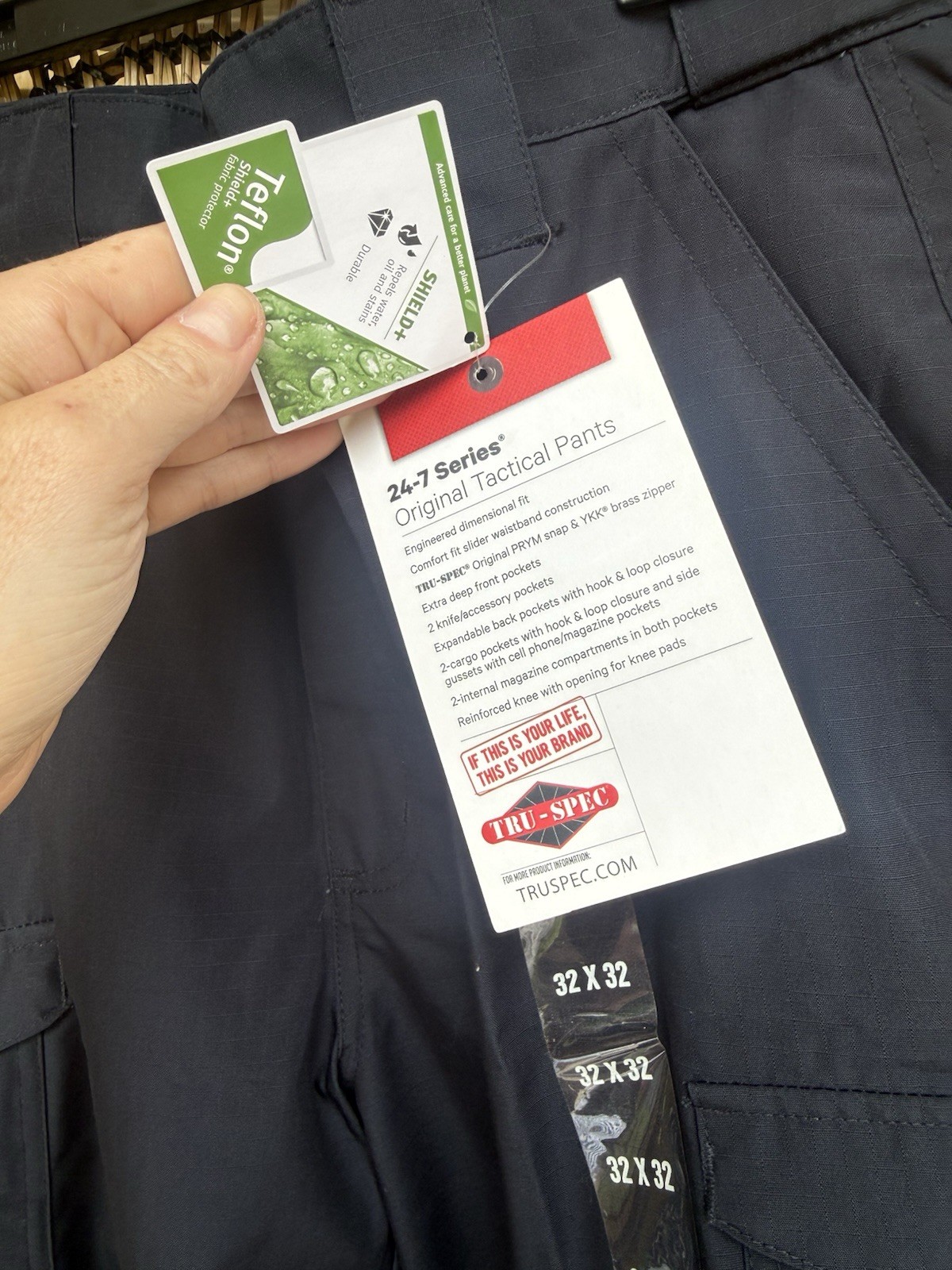 TRU-SPEC 24-7 Series Original Tactical Pants 32×32 Navy Ripstop Cargo Pants NWT