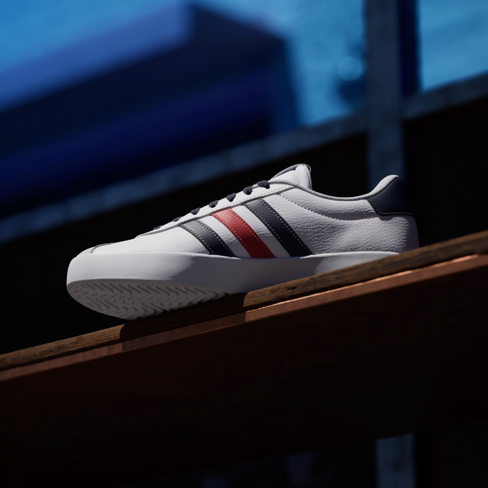 Adidas Men’s VL Court 3.0 ‘White Navy Scarlet’ Shoes IF4465