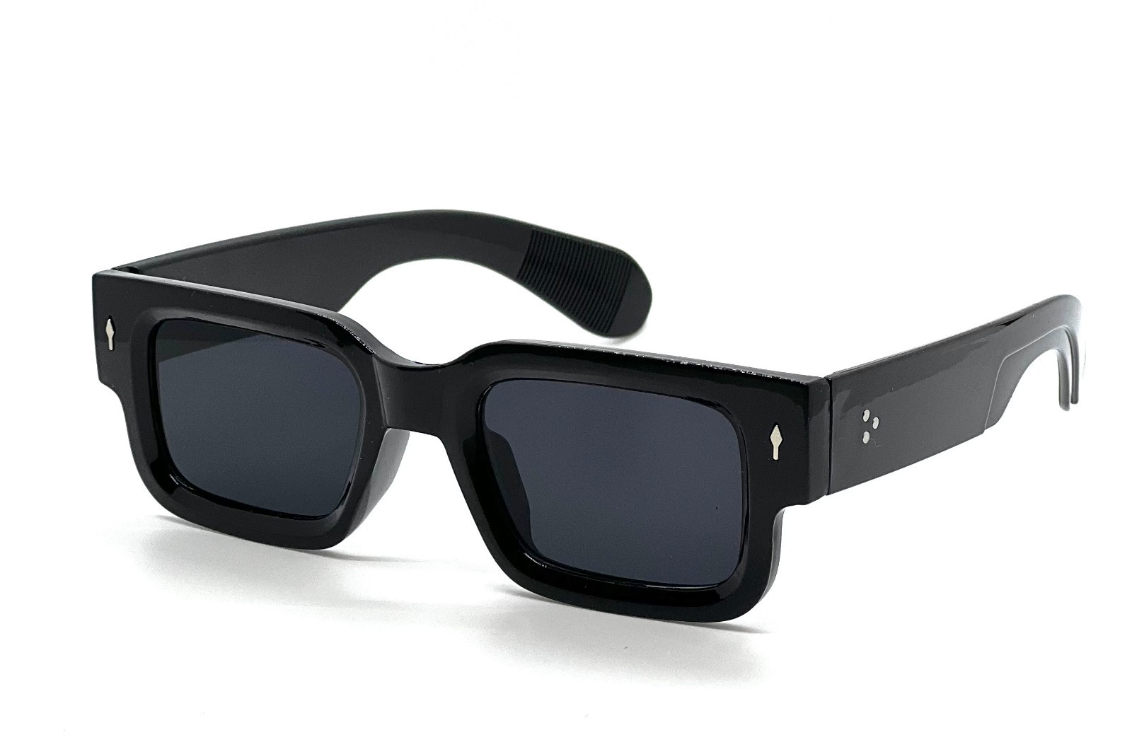 Black Thick Square Frame Chunky Yellow Tinted Lens Sunglasses Street Outdoor New