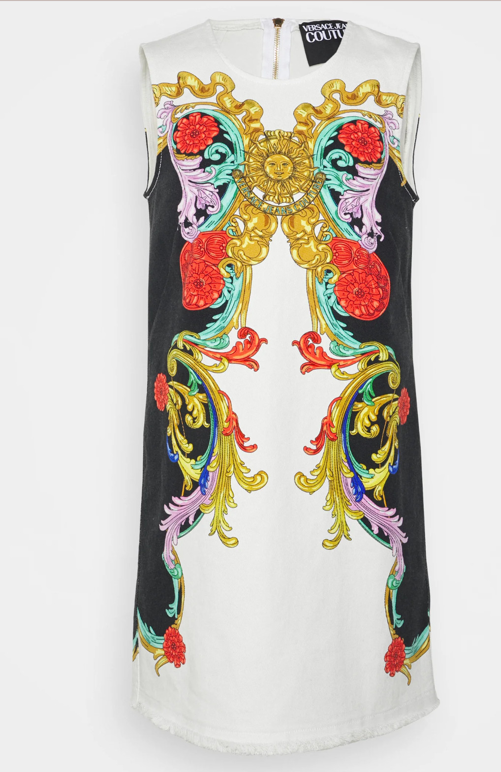 VERSACE JEANS COUTURE BULL PANEL SUN BAROQUE Denim Dress Denim Dress Mini Dress S