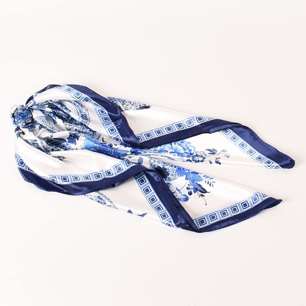 35 x 35 Women’s Fashion Pattern Large Square Silk Like Hair Scarf Head Sleeping