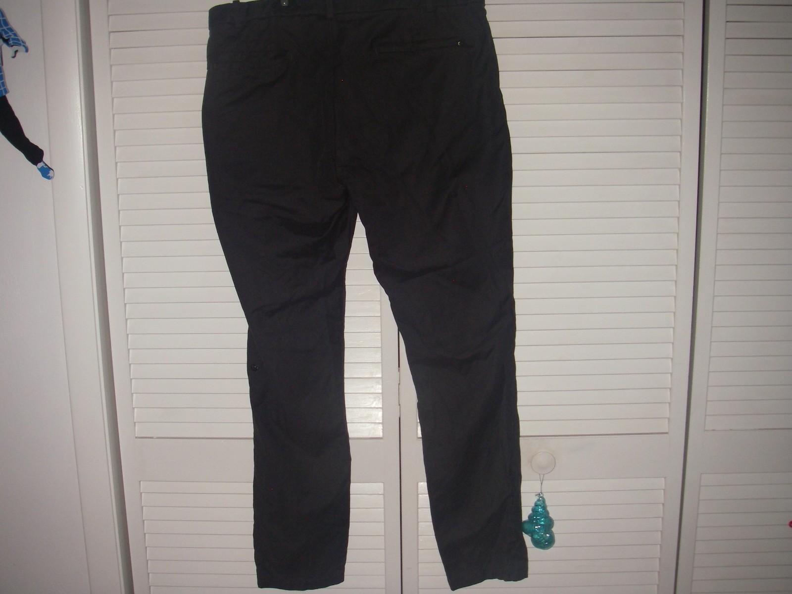 LULULEMON LOGO DARK GRAY CAUSAL SLACKS SZ 38/32 NYLON/COTTON/ELASTANE VGUC