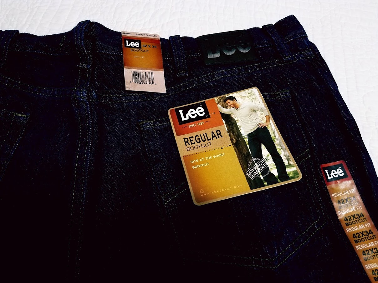 NEW LEE MENS REGULAR FIT BOOTCUT DENIM BLUE JEANS MANY SIZES AVAILABLE