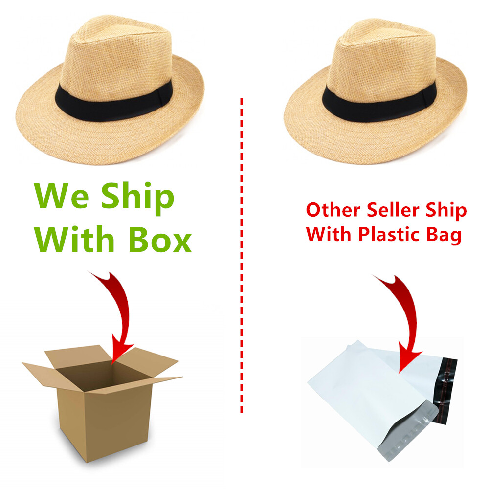 Panama Big Brim Fedora Summer Flat Brim Straw Paper Hat Cap Beach Sun Men Women