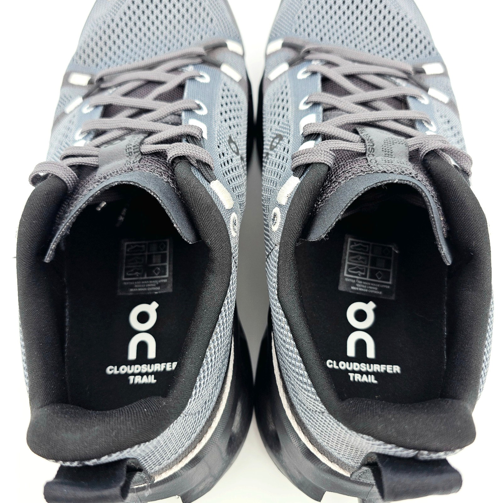 On Cloudsurfer Trail Black Gray Eclipse Running Shoes Women’s Size 9.5- EUC
