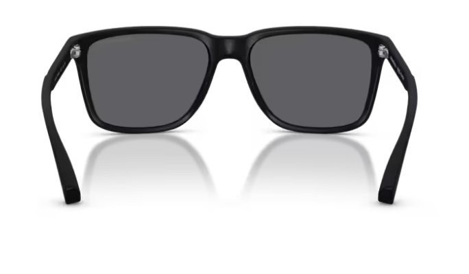 Emporio Armani EA4047 5063/81 Black Rubber Grey Polarized Sunglasses