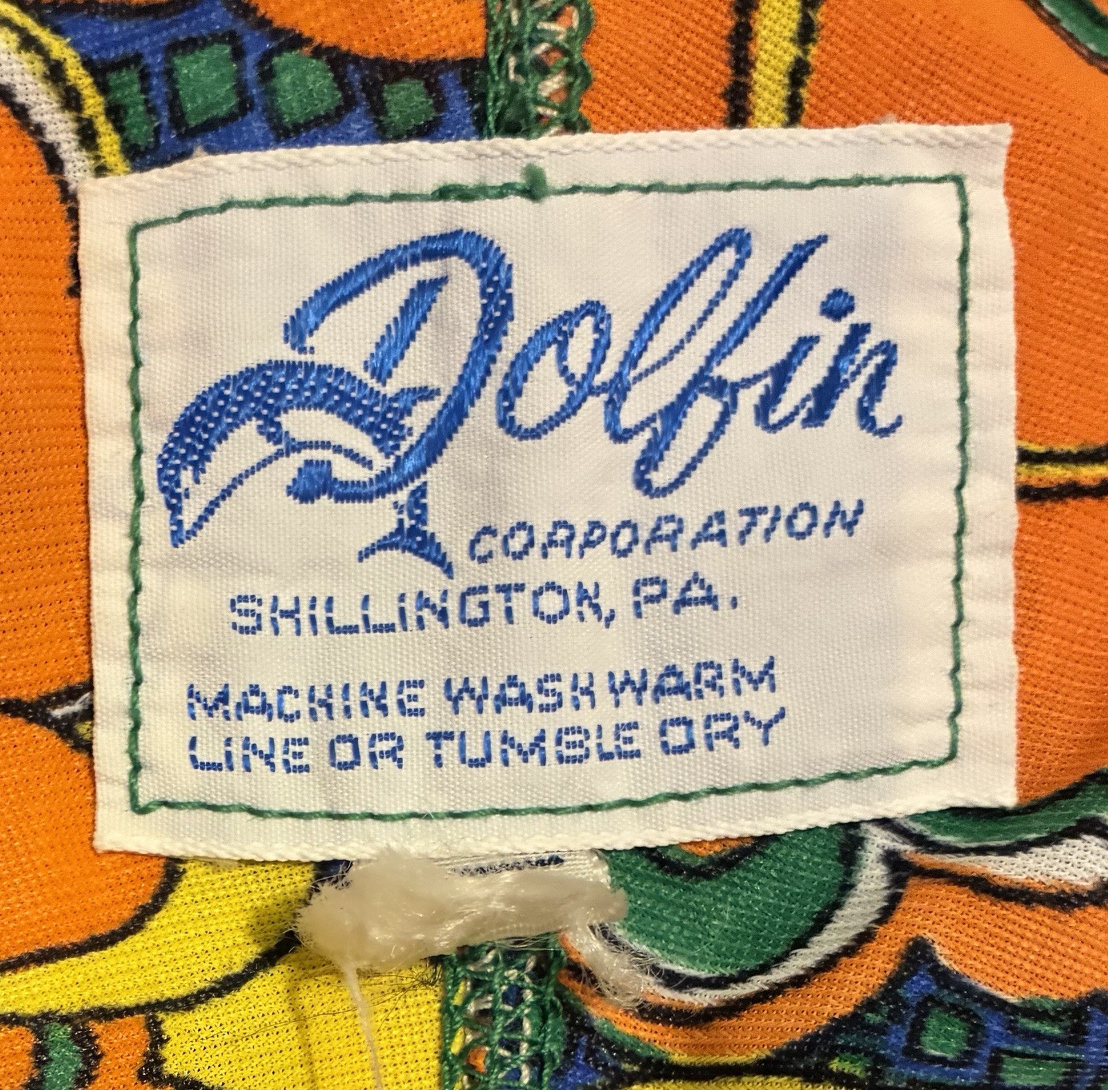 Vintage 1960’s Dolfin Corp. Bathing Suit Swimsuit Romper Mod Paisley Swirl SZ S
