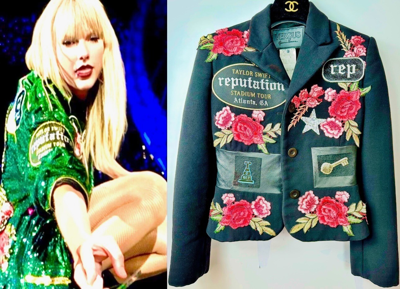 Versace Taylor Reputation Era Concert Costume Patch Jacket 36 38 0 2 Girl XS S M