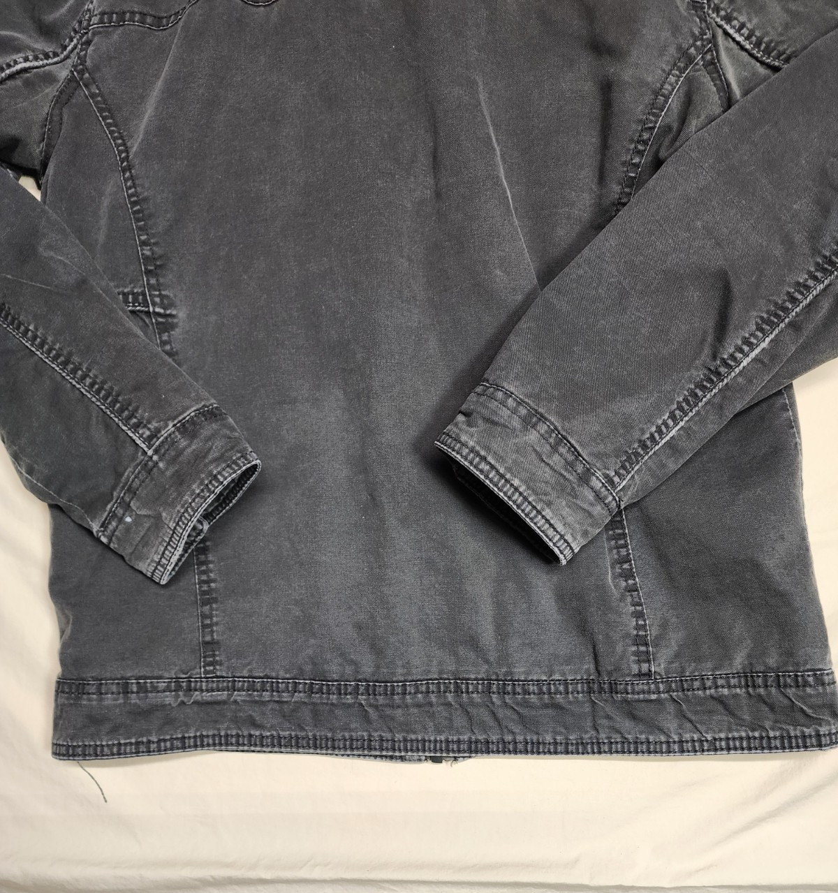 Ring Of Fire Jacket Men Small Gray Long Sleeve Lined Full Zip Hood Not included